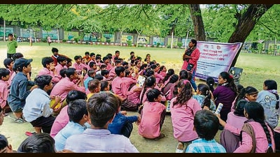 Officials said awareness in schools helps prevent child marriage and abuse, and spreads knowledge of schemes supporting girls, orphans, and women. (HT Photo) Officials said awareness in schools helps prevent child marriage and abuse, and spreads knowledge of schemes supporting girls, orphans, and women. (HT Photo)