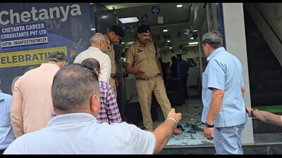 Police inspecting crime spot in Kurukshetra on Friday. (HT Photo)