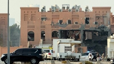 A damaged building, following an Israeli attack on Hamas leaders, according to an Israeli official, in Doha, Qatar, September 9, 2025. REUTERS/Ibraheem Abu Mustafa (REUTERS)
