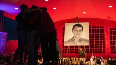 The gunman who shot dead US right-wing youth leader Charlie Kirk in a targeted killing remained at large Thursday but authorities said they have video images of the suspect and have recovered a "high-powered" rifle. Kirk, a 31-year-old superstar on the Republican right who was credited with helping Donald Trump return to the presidency last year, was shot while addressing a large crowd at Utah Valley University on Wednesday. (Photo by Melissa MAJCHRZAK / AFP) (AFP) The gunman who shot dead US right-wing youth leader Charlie Kirk in a targeted killing remained at large Thursday but authorities said they have video images of the suspect and have recovered a "high-powered" rifle. Kirk, a 31-year-old superstar on the Republican right who was credited with helping Donald Trump return to the presidency last year, was shot while addressing a large crowd at Utah Valley University on Wednesday. (Photo by Melissa MAJCHRZAK / AFP) (AFP)