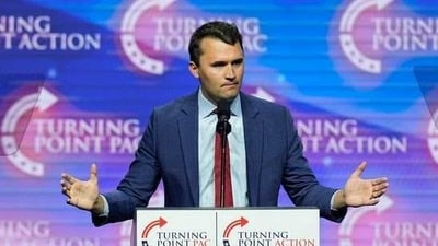 Charlie Kirk, 31, Turning Point USA co founder, was shot and killed while speaking at Utah Valley University. (AP) Charlie Kirk, 31, Turning Point USA co founder, was shot and killed while speaking at Utah Valley University. (AP)