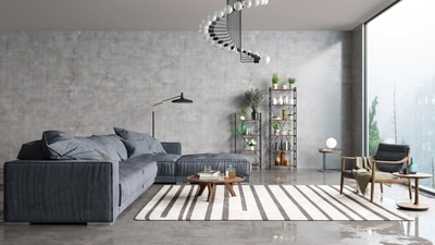 Interior design gets a raw beauty with concrete. (Shutterstock) Interior design gets a raw beauty with concrete. (Shutterstock)