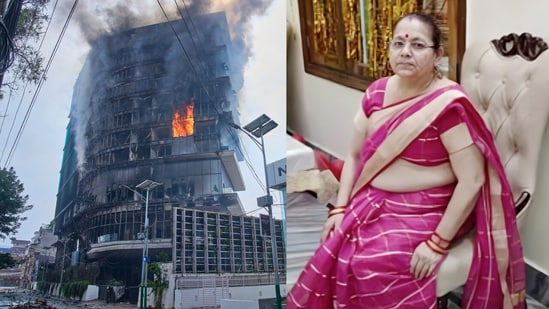 Ghaziabad tourist dies, husband injured as rioters set Kathmandu hotel on fire (Image quality enhanced by AI)