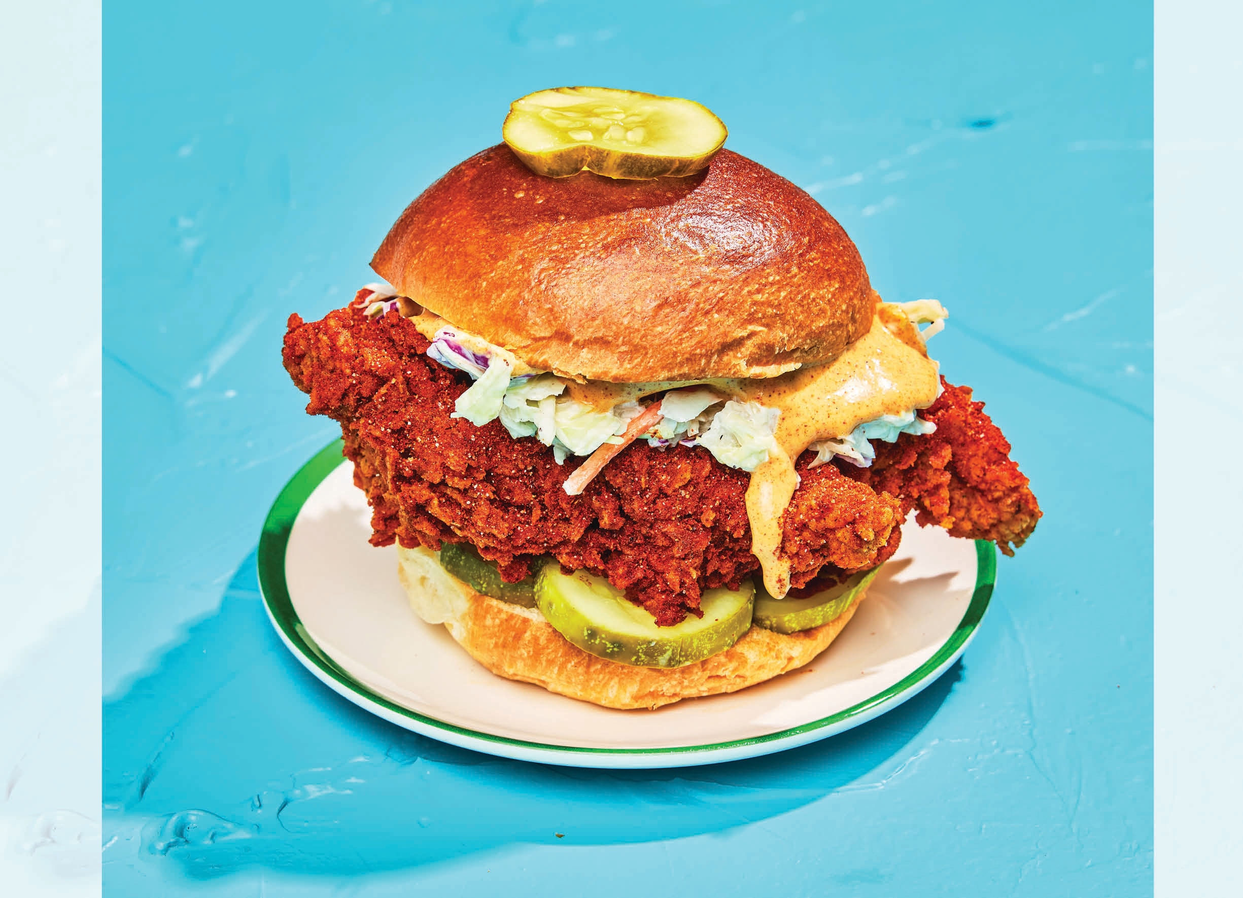 A chicken burger tastes less bland because the crispy texture cancels out the neutral flavour. (SHUTTERSTOCK) A chicken burger tastes less bland because the crispy texture cancels out the neutral flavour. (SHUTTERSTOCK)