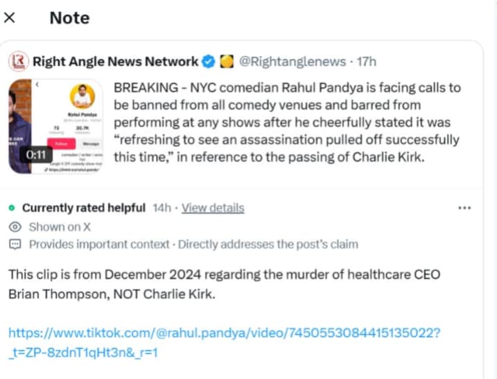 X community note fact-checking claim