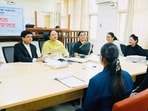 Many cases ranging from cheque bounce (Section 138 of NI Act), motor accident claims, criminal compoundable cases, matrimonial disputes, electricity and water bill issues, salary and allowance matters, and even pre-litigation disputes were heard. (HT Photo)