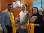 Salman Khan paid a courtesy visit to the Lieutenant Governor of Ladakh, Kavinder Gupta.