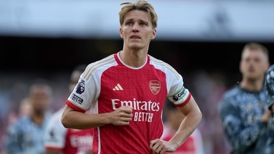 Arsenal's Martin Odegaard aggravated his old shoulder injury during match against Nottingham Forest (AP) Arsenal's Martin Odegaard aggravated his old shoulder injury during match against Nottingham Forest (AP)