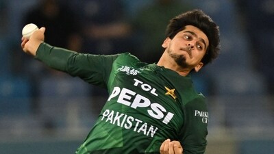 Saim Ayub got out for a duck against India in the Asia Cup. (AFP)