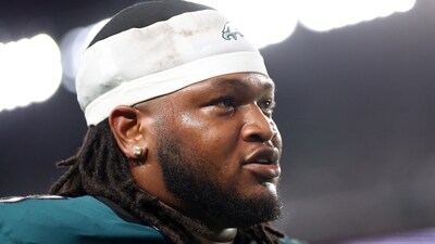 Philadelphia Eagles defensive tackle Jalen Carter was involved in an incident with Dallas Cowboys' Dak Prescott in the last NFL game. (Reuters)