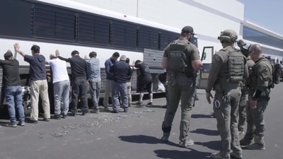 Around 475 workers were taken into custody from the Georgia plant, over 300 of them were South Korean nationals. (AP) Around 475 workers were taken into custody from the Georgia plant, over 300 of them were South Korean nationals. (AP)