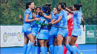 Indian team celebrates their goal against Japan on Saturday. (X/Hockey India) Indian team celebrates their goal against Japan on Saturday. (X/Hockey India)
