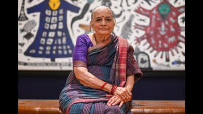 Madhvi Parekh, grew up in the quiet corners of Gujarat’s Sanjaya village, whose memory she continues to hold. (Photo by Raju Shinde/HT Photo) (Raju Shinde) Madhvi Parekh, grew up in the quiet corners of Gujarat’s Sanjaya village, whose memory she continues to hold. (Photo by Raju Shinde/HT Photo) (Raju Shinde)