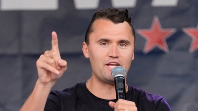 Kris Herzog allegedly warned Kirk during a conversation at California State University that he would “100% be killed at one of his upcoming university speaking events. REUTERS/Cheney Orr/File Photo/File Photo (REUTERS)