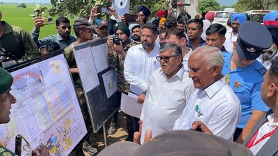 Punjab governor Gulab Chand Kataria, during his visit to several areas of Sangrur and Patiala districts, on Saturday. (HT Photo) Punjab governor Gulab Chand Kataria, during his visit to several areas of Sangrur and Patiala districts, on Saturday. (HT Photo)