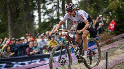 Switzerland's Alessandra Keller compete at the Women's elite Cross-country Olympic race. (AFP) Switzerland's Alessandra Keller compete at the Women's elite Cross-country Olympic race. (AFP)