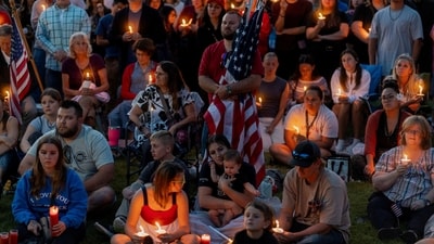 People attend a vigil in Provo, after U.S. right-wing activist, commentator, Charlie Kirk, an ally of U.S. President Donald Trump. REUTERS/Cheney Orr TPX IMAGES OF THE DAY (REUTERS)