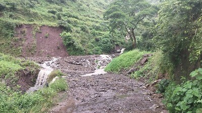 Union minister of state for women and child development Savitri Thakur and minister of state for ports, shipping and waterways Shantanu Thakur visited various regions of Himachal Pradesh affected by recent natural disasters, including sudden floods, landslides and cloudbursts on Saturday. (HT Photo)