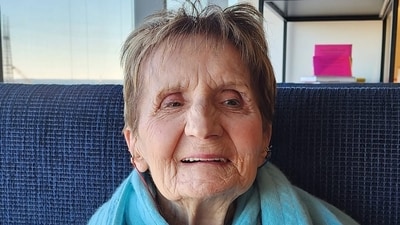 100-year-old Mary Coroneos celebrated her birthday in June in Norwalk, Connecticut. (Instagram/@athena_coroneos_) 100-year-old Mary Coroneos celebrated her birthday in June in Norwalk, Connecticut. (Instagram/@athena_coroneos_)