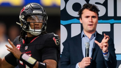 Following the shooting of Charlie Kirk, false claims circulated about CJ Stroud’s comments. (AP/AFP) Following the shooting of Charlie Kirk, false claims circulated about CJ Stroud’s comments. (AP/AFP)
