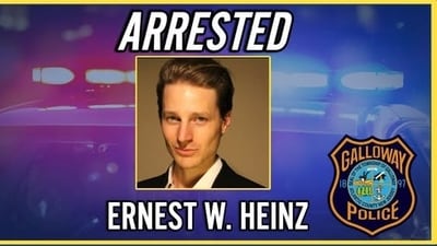 Who is Ernest Wesley Heinz faces charges of possession of a weapon, possession of a weapon for an illegal purpose, aggravated assault, and aggravated assault with a firearm. (Galloway Township Police Department) Who is Ernest Wesley Heinz faces charges of possession of a weapon, possession of a weapon for an illegal purpose, aggravated assault, and aggravated assault with a firearm. (Galloway Township Police Department)