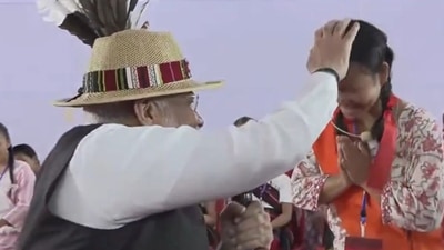 Prime Minister Narendra Modi met and interacted with those displaced by the violence in Churachandpur. (ANI) Prime Minister Narendra Modi met and interacted with those displaced by the violence in Churachandpur. (ANI)