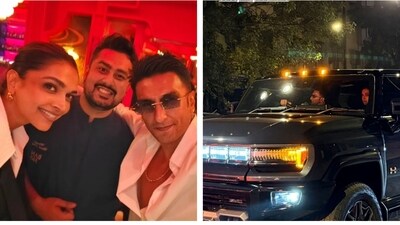 Ranveer Singh and Deepika Padukone were spotted together in Mumbai. Ranveer Singh and Deepika Padukone were spotted together in Mumbai.