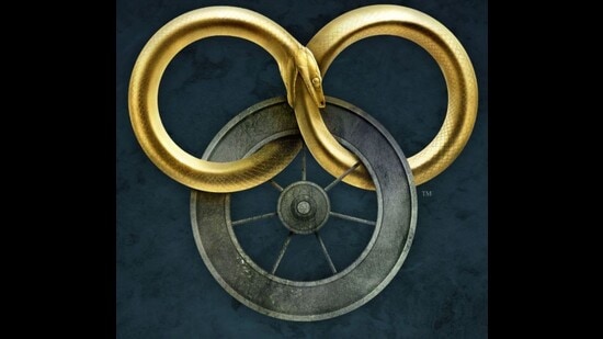 The Wheel of Time logo, also the cover of the complete edition. The series is made up of 15 books, released between 1990 and 2013.