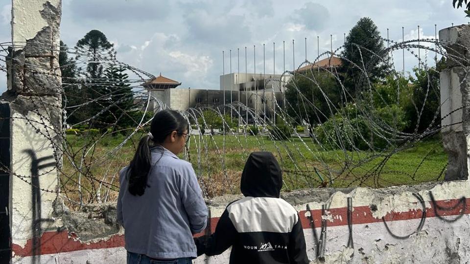 Citizens on Monday visited charred Parliament and other buildings like the Supreme Court, government offices, and police stations Citizens on Monday visited charred Parliament and other buildings like the Supreme Court, government offices, and police stations