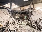 A view of a damaged Markaz Taiba, Lashkar-e-Taiba's (LeT) training centre, caused by India's precision missile strikes. A view of a damaged Markaz Taiba, Lashkar-e-Taiba's (LeT) training centre, caused by India's precision missile strikes.