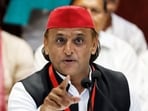 Samajwadi Party (SP) chief Akhilesh Yadav addresses a press conference at the party office in Lucknow. Samajwadi Party (SP) chief Akhilesh Yadav addresses a press conference at the party office in Lucknow.