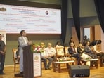 Chandrachud stressed that while artificial intelligence is transforming society. (HT) Chandrachud stressed that while artificial intelligence is transforming society. (HT)