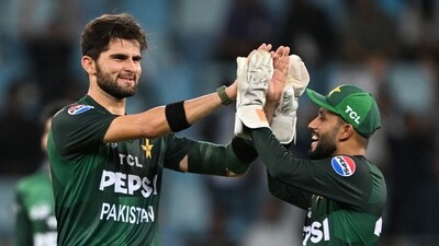 Shaheen Shah Afridi took one wicket against Oman in the Asia Cup. (AFP)
