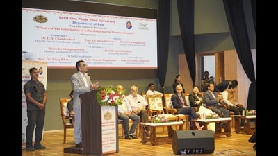 Chandrachud stressed that while artificial intelligence is transforming society. (HT) Chandrachud stressed that while artificial intelligence is transforming society. (HT)