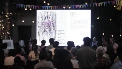 Diving into the history of art in Delhi, artists Amba Sanyal, Mridula Vichitra, Rakesh Zharotia and Shabir Santosh discussed Delhi’s artist localities at Lalit Kala Akademi’s artists studios in Garhi on Sunday. (HT) Diving into the history of art in Delhi, artists Amba Sanyal, Mridula Vichitra, Rakesh Zharotia and Shabir Santosh discussed Delhi’s artist localities at Lalit Kala Akademi’s artists studios in Garhi on Sunday. (HT)