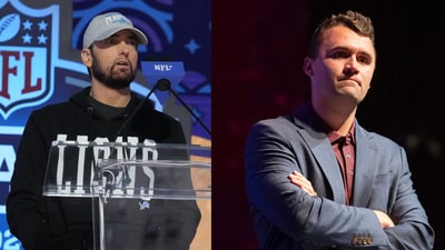 Eminem and Charlie Kirk. (File Photos) Eminem and Charlie Kirk. (File Photos)