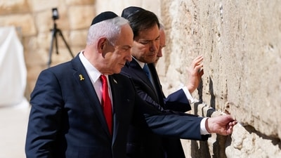 U.S. Secretary of State Marco Rubio and Israeli Prime Minister Benjamin Netanyahu, left, visit the Western Wall, Judaism's holiest prayer site, in Jerusalem's Old City. (Nathan Howard/Pool Photo via AP) (AP) U.S. Secretary of State Marco Rubio and Israeli Prime Minister Benjamin Netanyahu, left, visit the Western Wall, Judaism's holiest prayer site, in Jerusalem's Old City. (Nathan Howard/Pool Photo via AP) (AP)