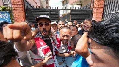 Gen Z leader Sudan Gurung, center, meets families of victims of the anti-government protests, at Maharajgunj Medical Campus, in Kathmandu, Nepal, Saturday, Sept. 13, 2025. (PTI) Gen Z leader Sudan Gurung, center, meets families of victims of the anti-government protests, at Maharajgunj Medical Campus, in Kathmandu, Nepal, Saturday, Sept. 13, 2025. (PTI)