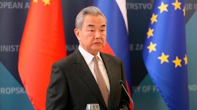 Chinese Foreign Minister Wang Yi attends a news conference in Ljubljana, Slovenia, Saturday, Sept. 13, 2025. (AP Photo/Darko Bandic) (AP) Chinese Foreign Minister Wang Yi attends a news conference in Ljubljana, Slovenia, Saturday, Sept. 13, 2025. (AP Photo/Darko Bandic) (AP)