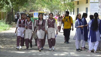 Students appearing for School of Eminence Scheme exam at GSSS Jawahar Nagar boys. The test was conducted at 16 government schools. (File photo)