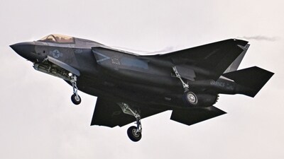 The F-35s were seen landing at the former Roosevelt Roads military base in Ceiba, Puerto Rico. (AFP) The F-35s were seen landing at the former Roosevelt Roads military base in Ceiba, Puerto Rico. (AFP)