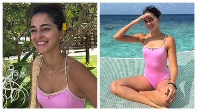 Ananya Panday chose a baby pink swimsuit for her vacation. (PC: IG/@ananyapanday) Ananya Panday chose a baby pink swimsuit for her vacation. (PC: IG/@ananyapanday)