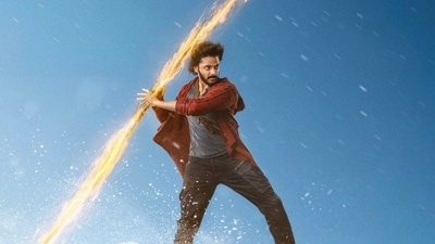 Mirai box office collection day 3: Teja Sajja in a still from the film. Mirai box office collection day 3: Teja Sajja in a still from the film.