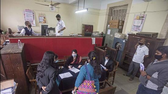 A Lok Adalat in progress in Pune (Pratham Gokhale/HT Photo)