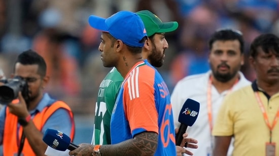 Controversy was caused early even before the match, as no interactions were made between the two captains Suryakumar Yadav and Salman Agha. Once again, no handshake between the pair.(AP)
