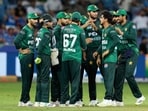Saim Ayub, third right, and teammates celebrate the dismissal of Abhishek Sharma during the Asia Cup cricket match between India and Pakistan Saim Ayub, third right, and teammates celebrate the dismissal of Abhishek Sharma during the Asia Cup cricket match between India and Pakistan