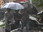 Navi Mumbai, India - Sept. 5, 2025 During rain at Koperkhairne in Navi Mumbai, India, on Friday, September 5, 2025.  (Photo by Bachchan Kumar/ HT PHOTO)