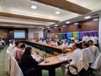 The deputy chief minister also asked officials to ensure smooth functioning of the new machines and held doctors accountable for timely services. (HT Photos) The deputy chief minister also asked officials to ensure smooth functioning of the new machines and held doctors accountable for timely services. (HT Photos)