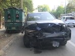 The driver of the BMW car that hit the two-wheeler on Sunday has been identified as Gagan Preet Makkad, a resident of Gurugram The driver of the BMW car that hit the two-wheeler on Sunday has been identified as Gagan Preet Makkad, a resident of Gurugram