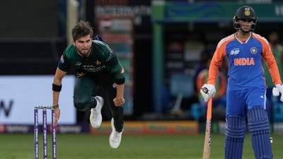 Abhishek Sharma won the battle against Shaheen Afridi in group stage Asia Cup match. (AP) Abhishek Sharma won the battle against Shaheen Afridi in group stage Asia Cup match. (AP)
